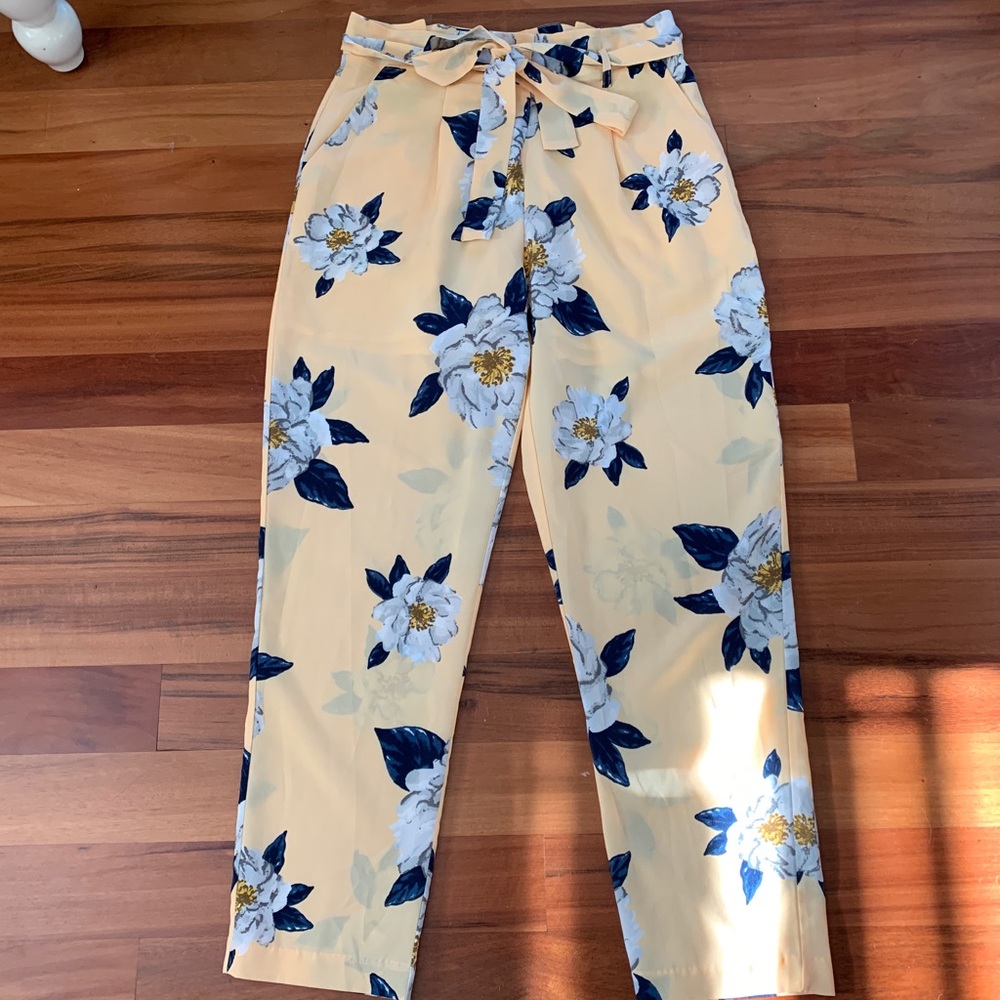 J.O.A silky floral dress pants